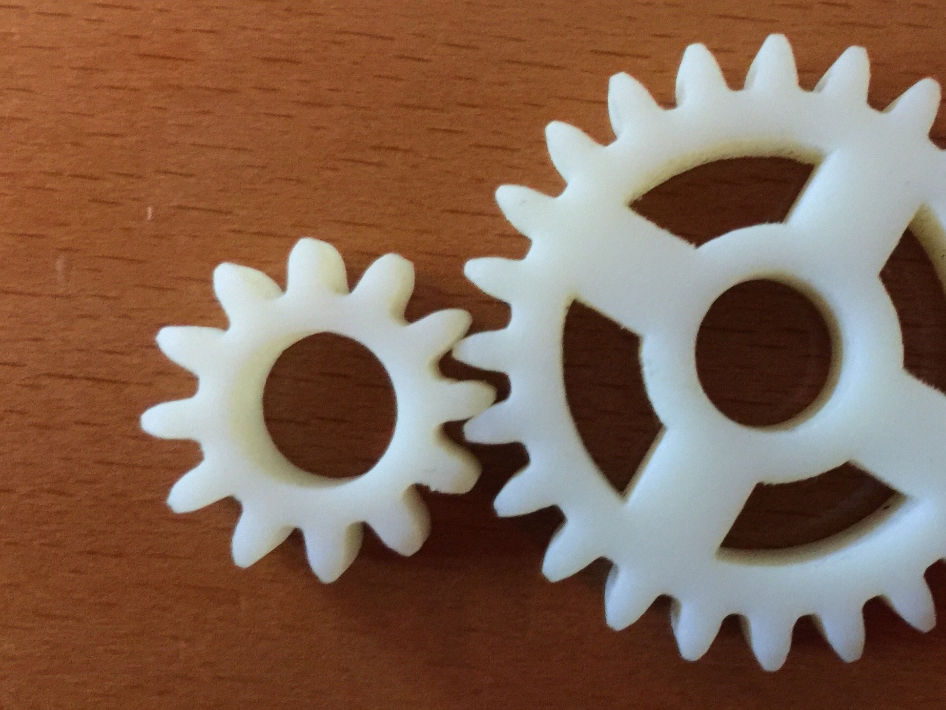 two gears operating at non-standard centre distance